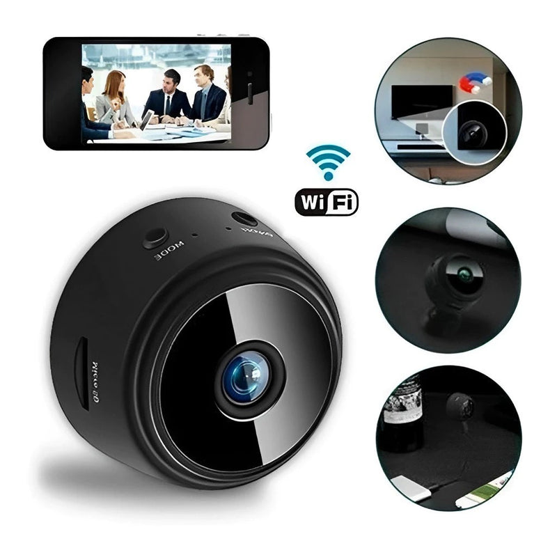 Mini cámara magnética Full HD Wi-Fi visión nocturna rastrea todo en tu teléfono celular